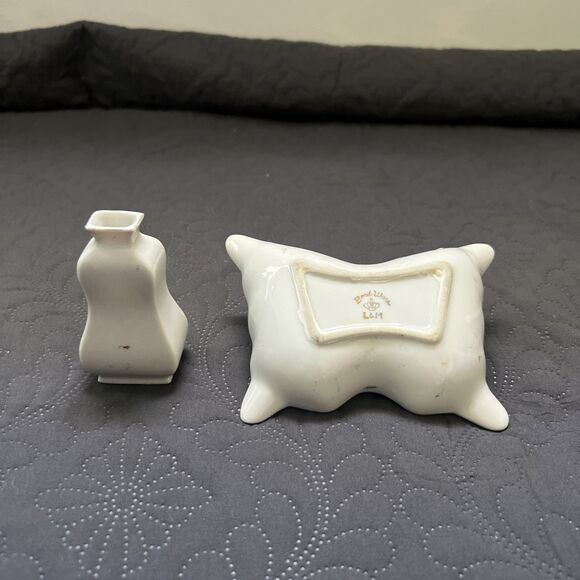 VTG MOSS ROSE Butterfly Ashtray Trinket Dish Bond Ware L&M & Small Vase Japan - Picture 3 of 10